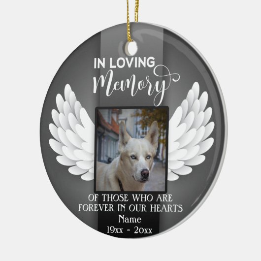 Bij het liefhebben van de Aangepaste Foto van het  Keramisch Ornament (Links)