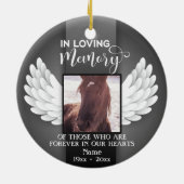 Bij het liefhebben van de Aangepaste Foto van het  Keramisch Ornament (Achterkant)