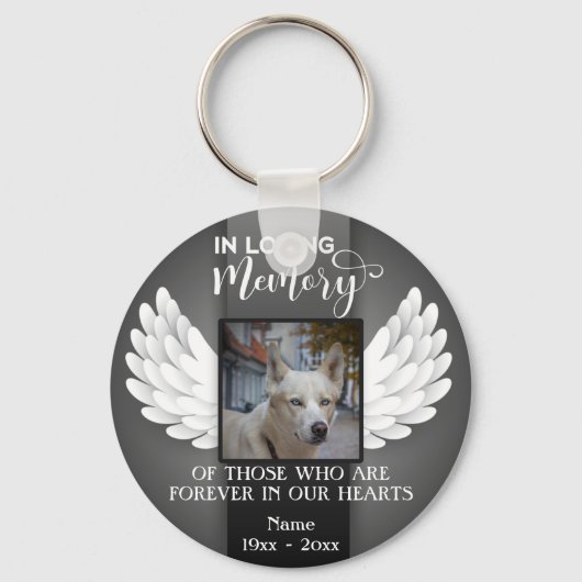 Bij het liefhebben van de Aangepaste Foto van het  Sleutelhanger (Voorkant)