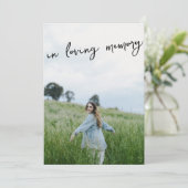 Bij het liefhebben van een begrafenisgebeddenkaart kaart (Staand voorkant)