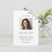 Bij het liefhebben van geheugen begrafenis bedankkaart (Staand voorkant)