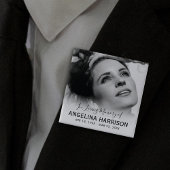 Bij het liefhebben van geheugen begrafenis vierkante button 5,1 cm