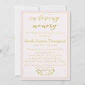 Bij het liefhebben van geheugen - Blush & Gold Mem Kaart (Voorkant)