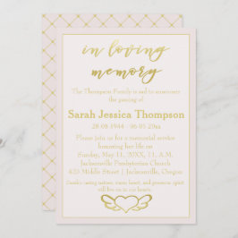 Bij het liefhebben van geheugen - Blush & Gold Mem Kaart