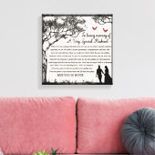 Bij het liefhebben van geheugen/echtgenoot canvas afdruk (Insitu (Woonkamer))