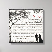 Bij het liefhebben van geheugen/echtgenoot canvas afdruk (Voorkant)