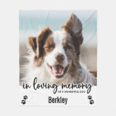 Bij het liefhebben van geheugen- Pet Loss Keepslag Fleece Deken (Voorkant)