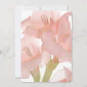 Bij het liefhebben van geheugen - Roze bloem Memor Kaart (Achterkant)