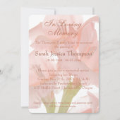 Bij het liefhebben van geheugen - Roze bloem Memor Kaart (Voorkant)