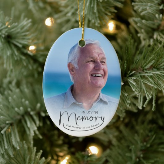 Bij het liefhebben van geheugenfotoKerstmis Keramisch Ornament (Boom)
