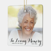 Bij het liefhebben van geheugenfotoKerstmis Keramisch Ornament (Links)