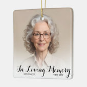 Bij het liefhebben van geheugenfotoKerstmis Keramisch Ornament (Links)