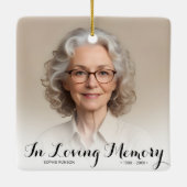 Bij het liefhebben van geheugenfotoKerstmis Keramisch Ornament (Achterkant)