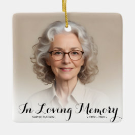 Bij het liefhebben van geheugenfotoKerstmis Keramisch Ornament