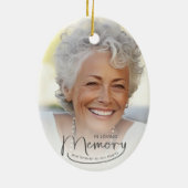 Bij het liefhebben van geheugenfotoKerstmis Keramisch Ornament (Achterkant)