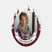 Bij het liefhebben van geheugenfotoKerstmis Metalen Ornament (Voorkant links)