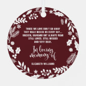 Bij het liefhebben van geheugenfotoKerstmis Metalen Ornament (Achterkant)