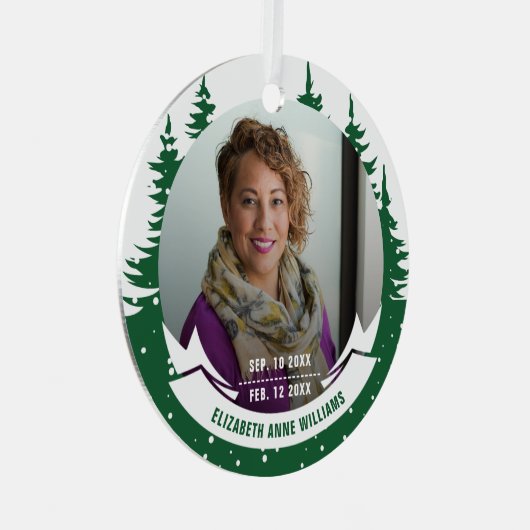 Bij het liefhebben van geheugenfotoKerstmis Metalen Ornament (Voorkant Rechts)