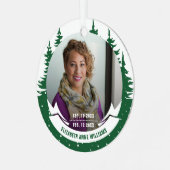 Bij het liefhebben van geheugenfotoKerstmis Metalen Ornament (Voorkant links)