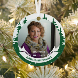 Bij het liefhebben van geheugenfotoKerstmis Metalen Ornament