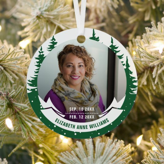 Bij het liefhebben van geheugenfotoKerstmis Metalen Ornament (Insitu)