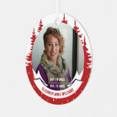 Bij het liefhebben van geheugenfotoKerstmis Metalen Ornament (Voorkant links)