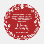 Bij het liefhebben van geheugenfotoKerstmis Metalen Ornament (Achterkant)