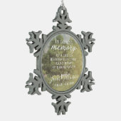 Bij het liefhebben van geheugensnowflake-sieremmer tin sneeuwvlok ornament (Links)