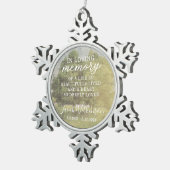 Bij het liefhebben van geheugensnowflake-sieremmer tin sneeuwvlok ornament (Rechts)