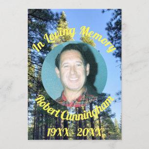 Bij het liefhebben van Memory Forest Memorial Card Kaart