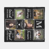 Bij het liefhebben van Memory Gift 6 Foto Unieke M Fleece Deken (Voorkant (Horizontaal))