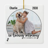Bij het liefhebben van Memory Pet Memorial Keramisch Ornament (Achterkant)
