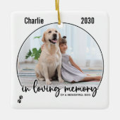 Bij het liefhebben van Memory Pet Memorial Keramisch Ornament (Voorkant)