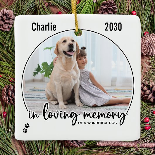 Bij het liefhebben van Memory Pet Memorial Keramisch Ornament