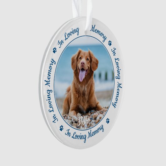 Bij het liefhebben van Memory Pet Memorial Ornament (voorkant)