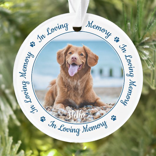 Bij het liefhebben van Memory Pet Memorial Ornament