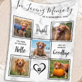 Bij het liefhebben van Memory Pet Memorial Unieke  Fleece Deken