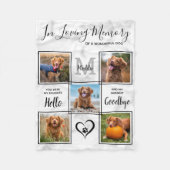 Bij het liefhebben van Memory Pet Memorial Unieke  Fleece Deken (Voorkant)