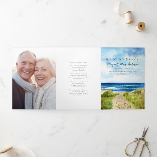 Bij het liefhebben van Memory Photo Memorial Kaart (Buitenkant)