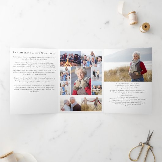 Bij het liefhebben van Memory Photo Memorial Kaart (Binnen)