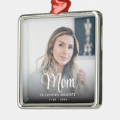 Bij het liefhebben van Memory Photo Memorial Kerst Metalen Ornament (Links)