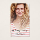 Bij het liefhebben van Memory Photo Memorial Poem  Visitekaartje (Voorkant)