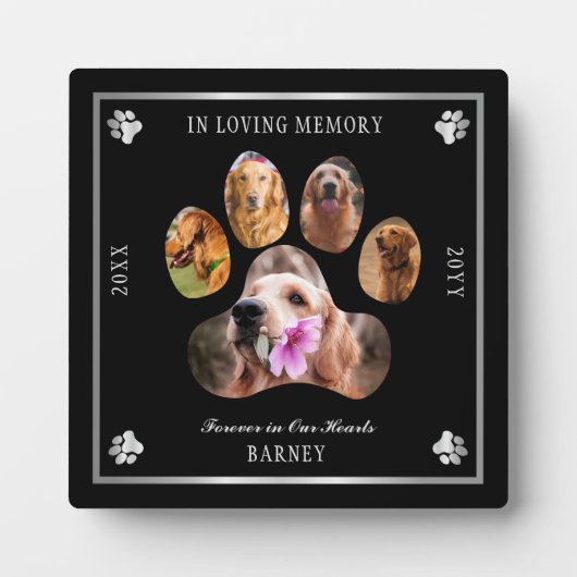 Bij het liefhebben van Memory Photo Pet Memorial - Fotoplaat (Voorkant)