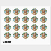 Bij het meer - Golden Retriever Ronde Sticker (Vel)