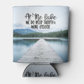 Bij het meer we deur bier dertig en wijn O'Clock Blikjeskoeler (Voorkant)