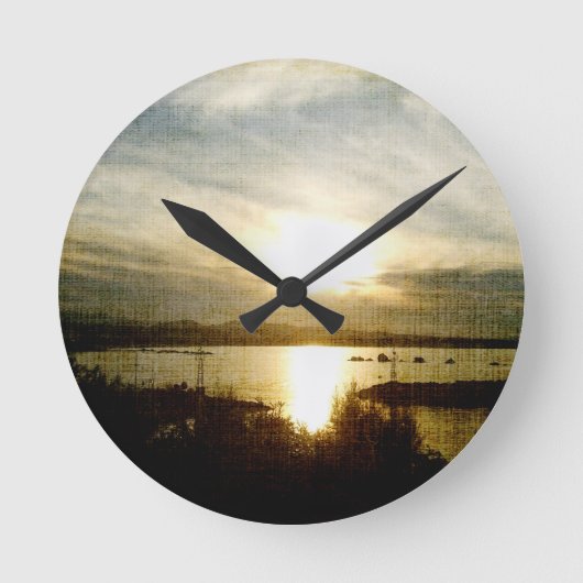 Bij het omlaag gaan van de zon ronde klok (Voorkant)