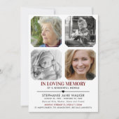 Bij het opslaan van geheugen | 4 Foto Collage Fune Kaart (Voorkant)