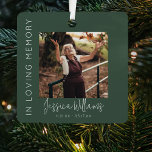 Bij het opslaan van geheugen | 5 Foto-collage | Me Metalen Ornament<br><div class="desc">Creëer een gedenkteken om uw geliefde te eren met ons aangepaste kerstboom ornament. Het ontwerp bevat een groot afbeelding aan de voorkant, met de naam en belangrijke data erin, plus een collage van 4 extra foto's aan de achterkant. Een prachtig sentiment, "In Loving Memory, " staat ook op de voorkant...</div>