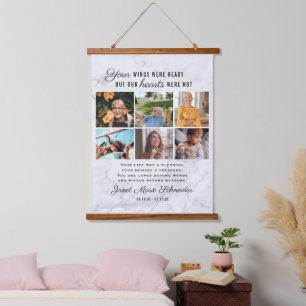 Bij het opslaan van geheugen   6 Foto Collage Fune Hangend Wandkleed