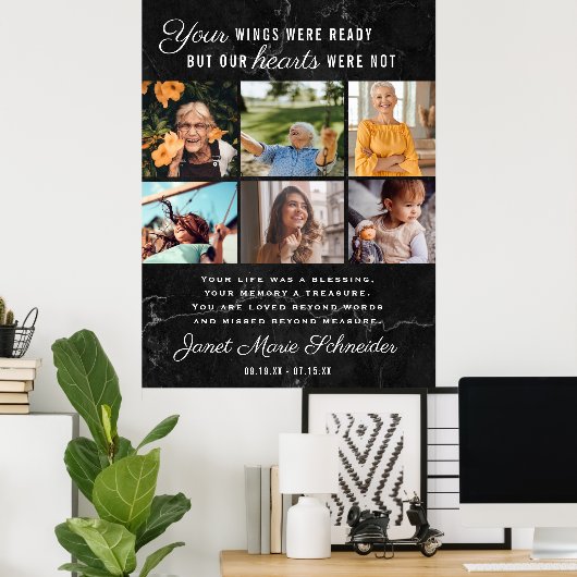 Bij het opslaan van geheugen | 6 Foto Collage Fune Poster (Thuiskantoor)